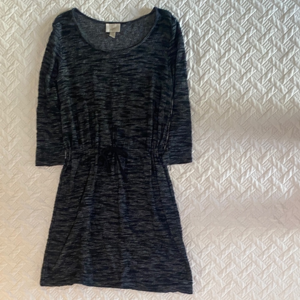 LOFT Charcoal Long Sleeve Soft Sweater Dress - Cozy, Cute Women’s Size S